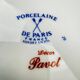 4 coupelles porcelaine de Paris décor pavot fleurs rouges et bleues