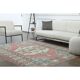 1970s vintage Turkish Oushak handmade wool cotton pink area rug 190x245