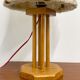 Wooden lamp with a wool shade