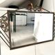 Art Deco mirror 1930 hammered iron and beveled mirror