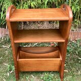 Magazine holder end of sofa 40s oak