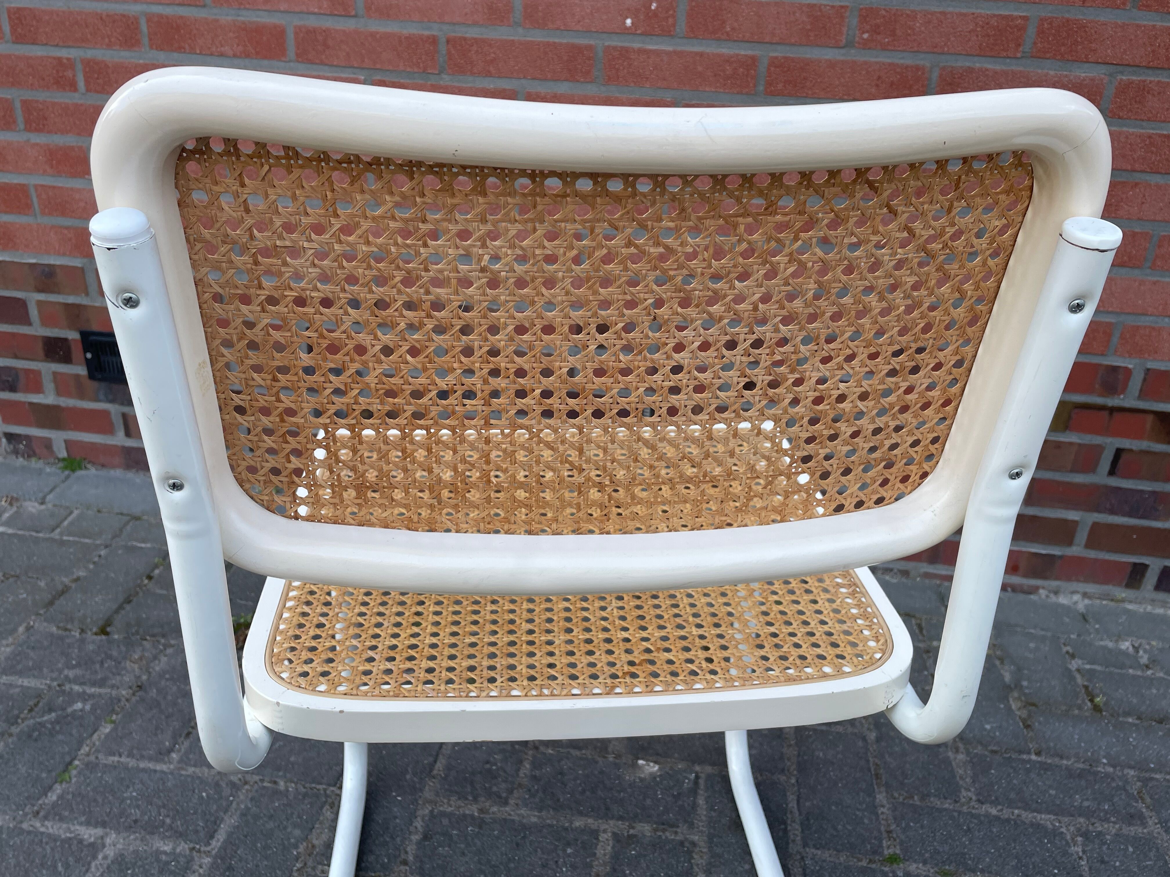 Cesca dining room chair designed by Marcel Breuer