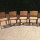 Lot de 4 chaises cannées Baumann vintage