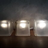 Ikea lamp ice cube frosted glass vintage