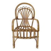 Vintage rattan armchair, child size