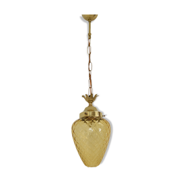 Art deco Glass Pendant,1930's.