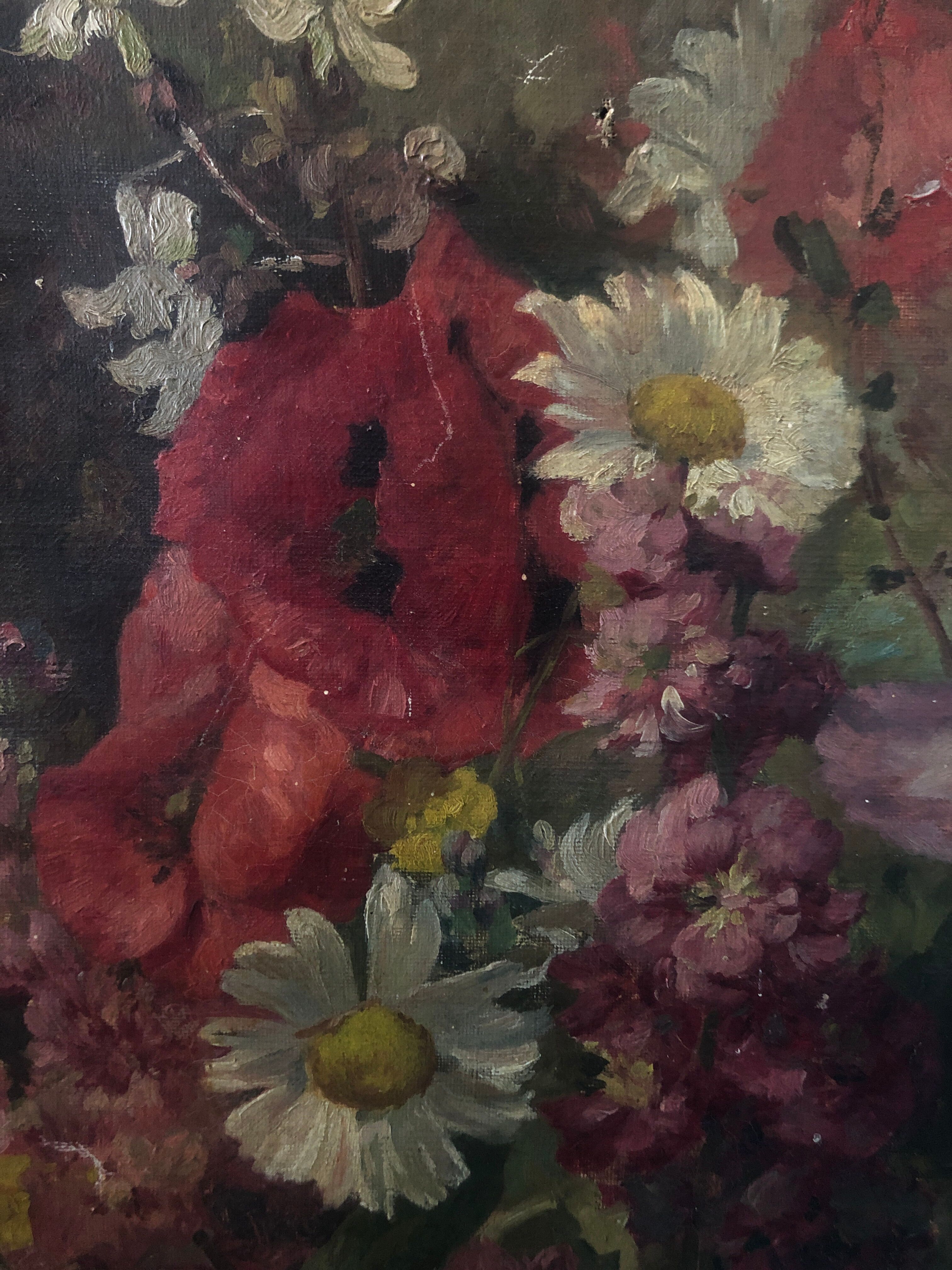 Painting still life flowers