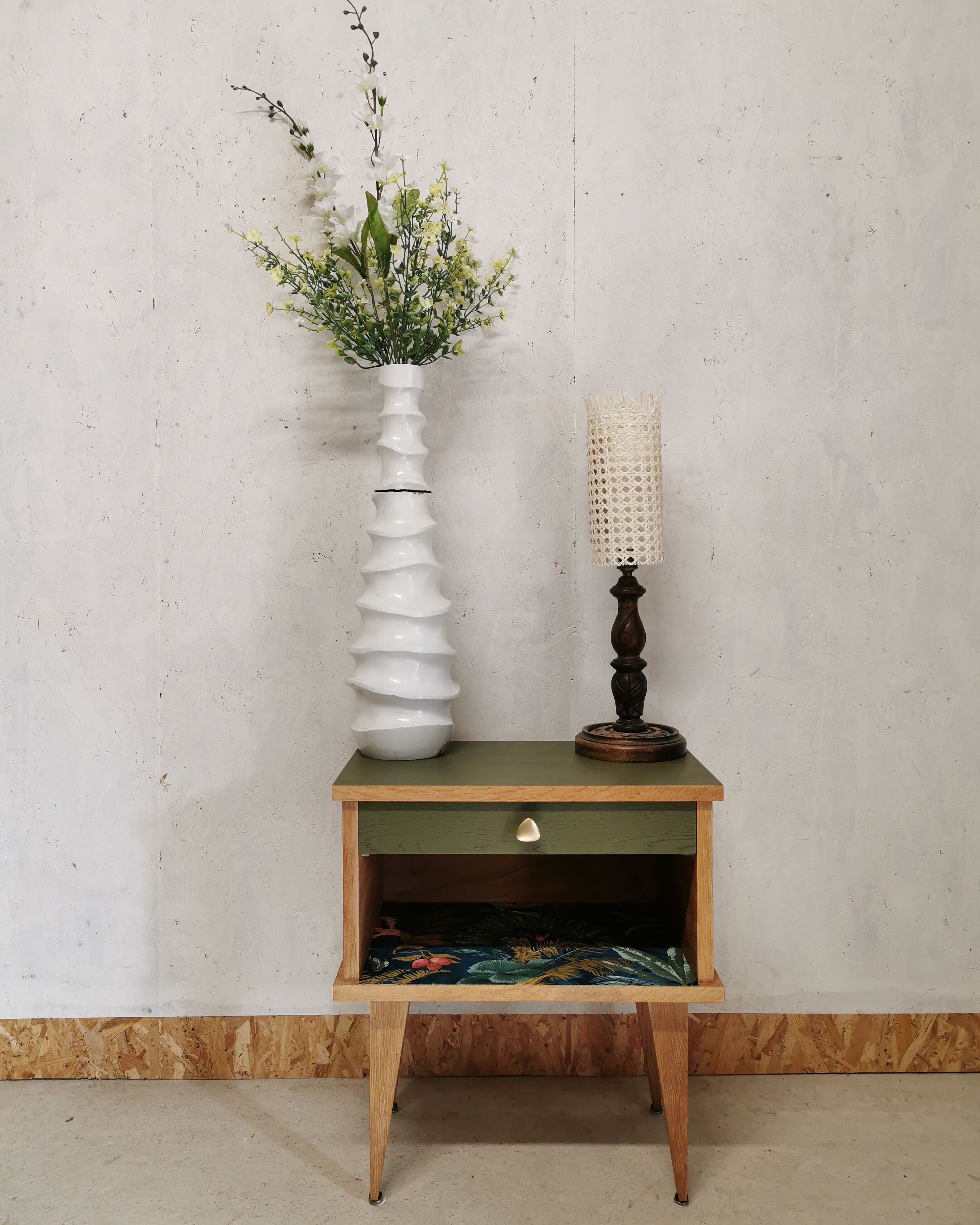 Vintage bedside compass feet