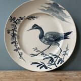 Old round dish Keller and Guérin Lunéville