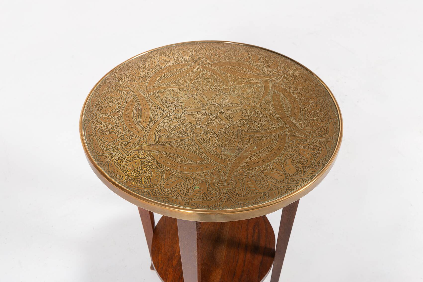 Mid-Century side table with brass top, 1960’s