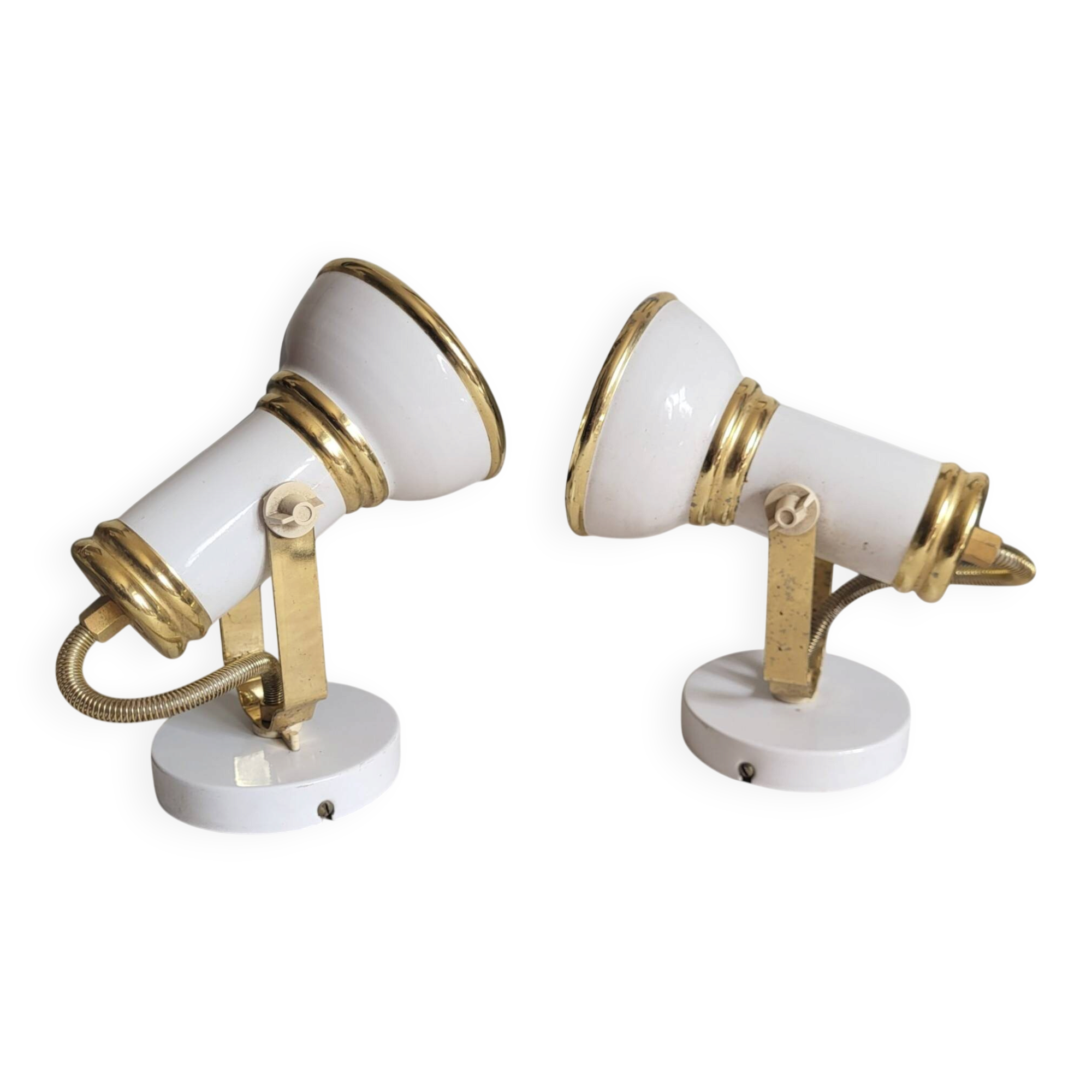 Space Age wall lights pair from the 1970s.