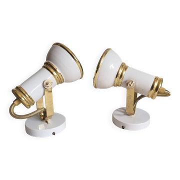 Space Age wall lights pair from the 1970s.