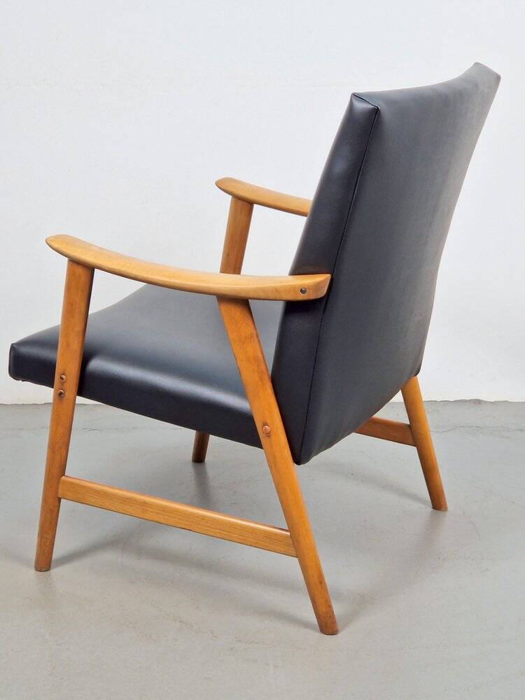 Vintage Beech Armchair from De Ster Gelderland, 1960s