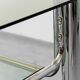 1970s vintage metal smoked glass vintage modern antique tv stand table