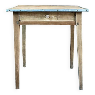Wood and metal table