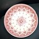 Salad bowl planter in earthenware sarreguemines u&c arabesque red calcutta