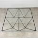Pyramidal coffee table steel wire and glass
