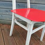 Set of 4 chairs and a vintage table, 70s
