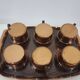 Set of glasses with a tray, Schott Mainz, Jenaer Glas, Germany, 1960s.