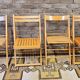 Set of 4 vintage mismatched folding chairs