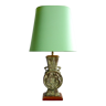 Vintage Chinese archaic style metal table lamp 1970s
