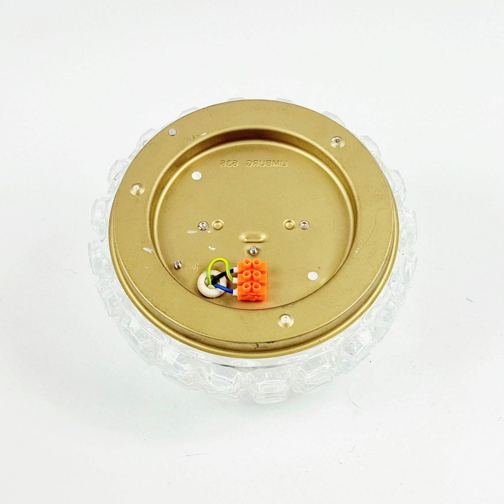 Mid-Century Diamond Glass Ceiling Light or Wall Light by H. Tynell, 1960s
