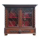 Louis XIII display cabinet in oak, 19th century