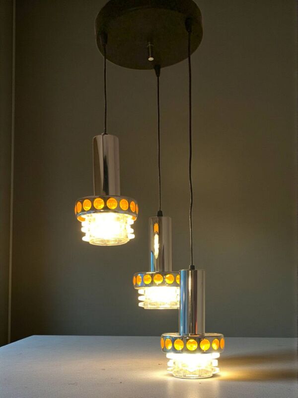 Suspension space age 3 feux Raak Amsterdam 70'