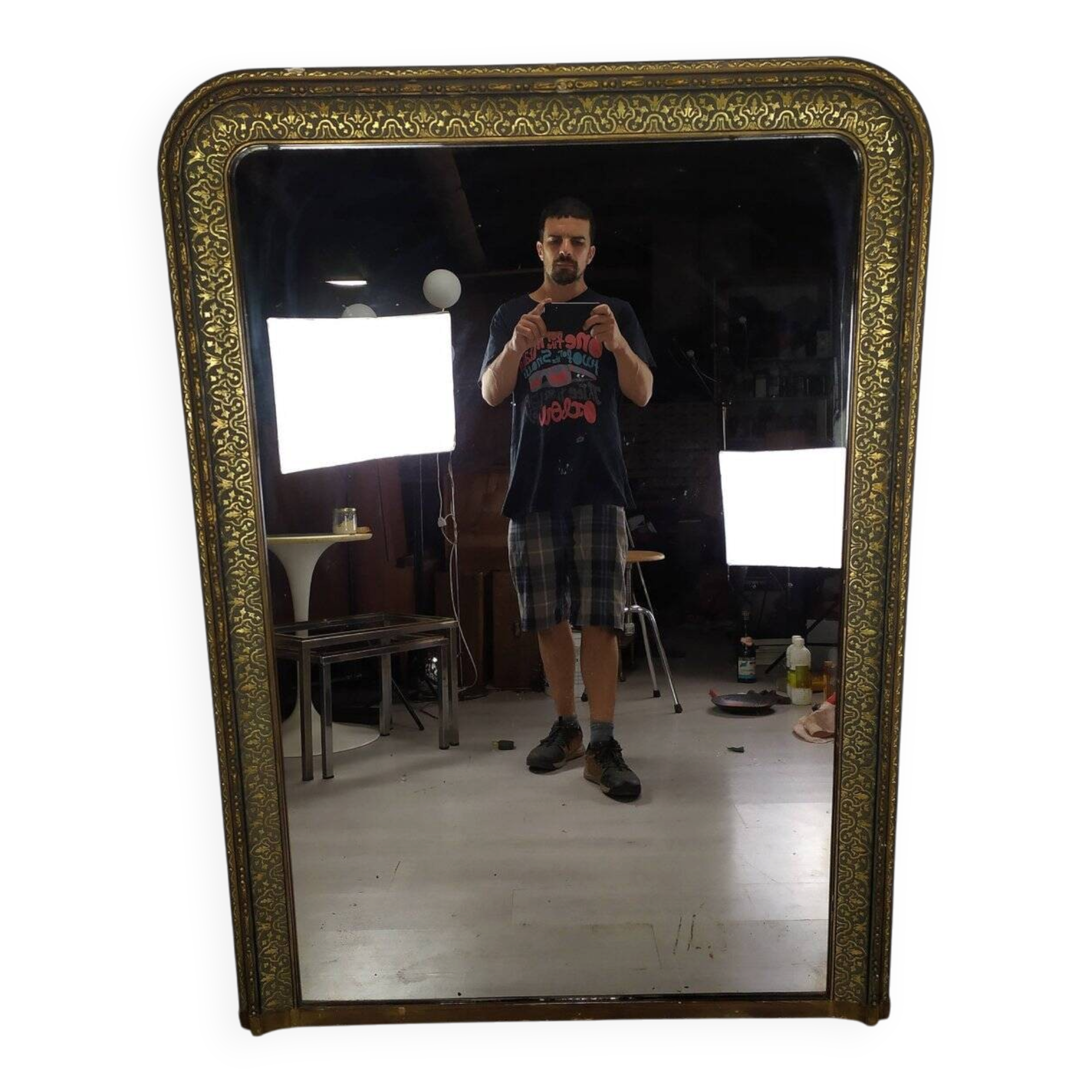 Miroir doré Napoléon III
