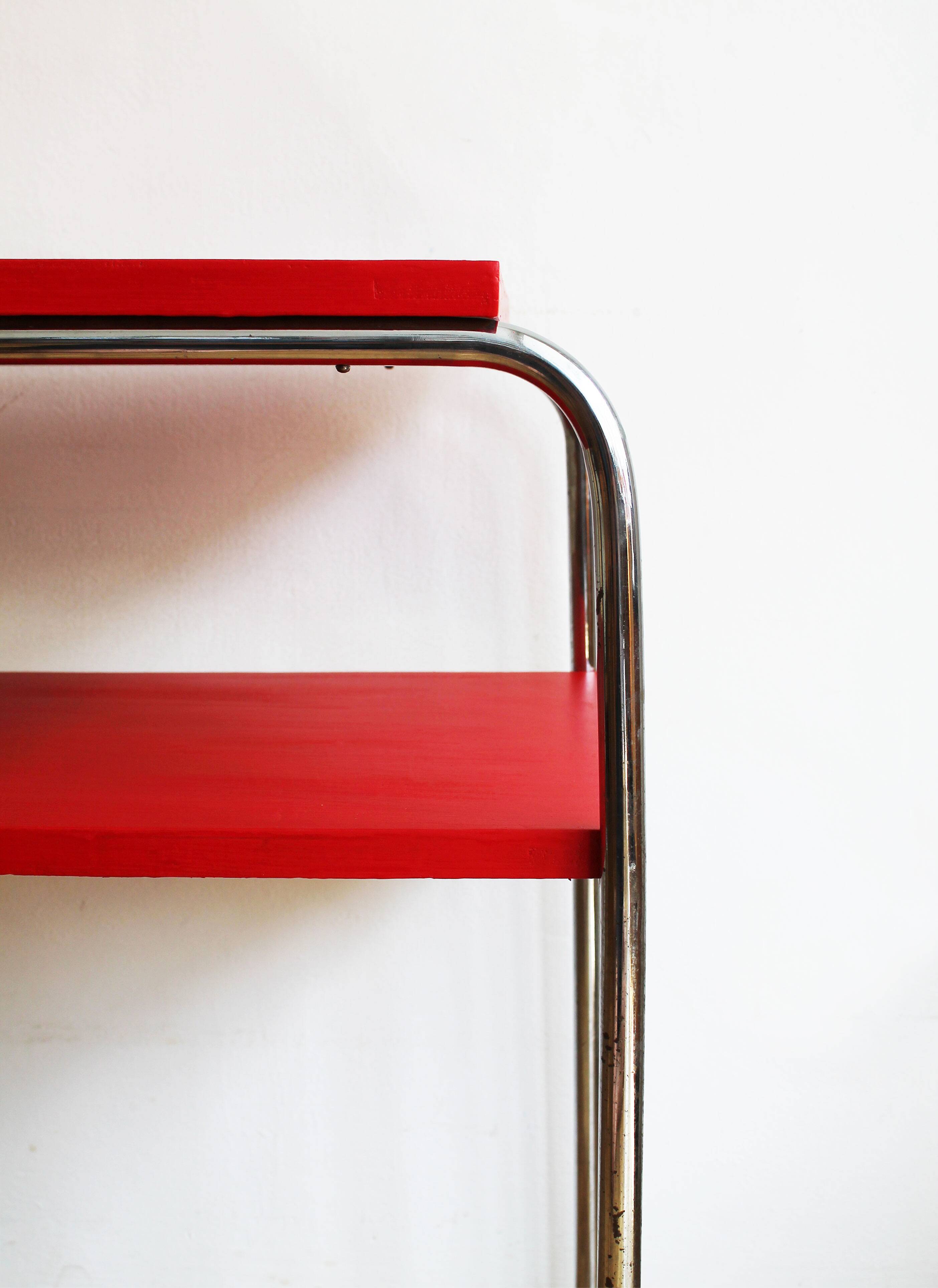 1930's Modernist Tubular Side Table model R 7 by Slezak