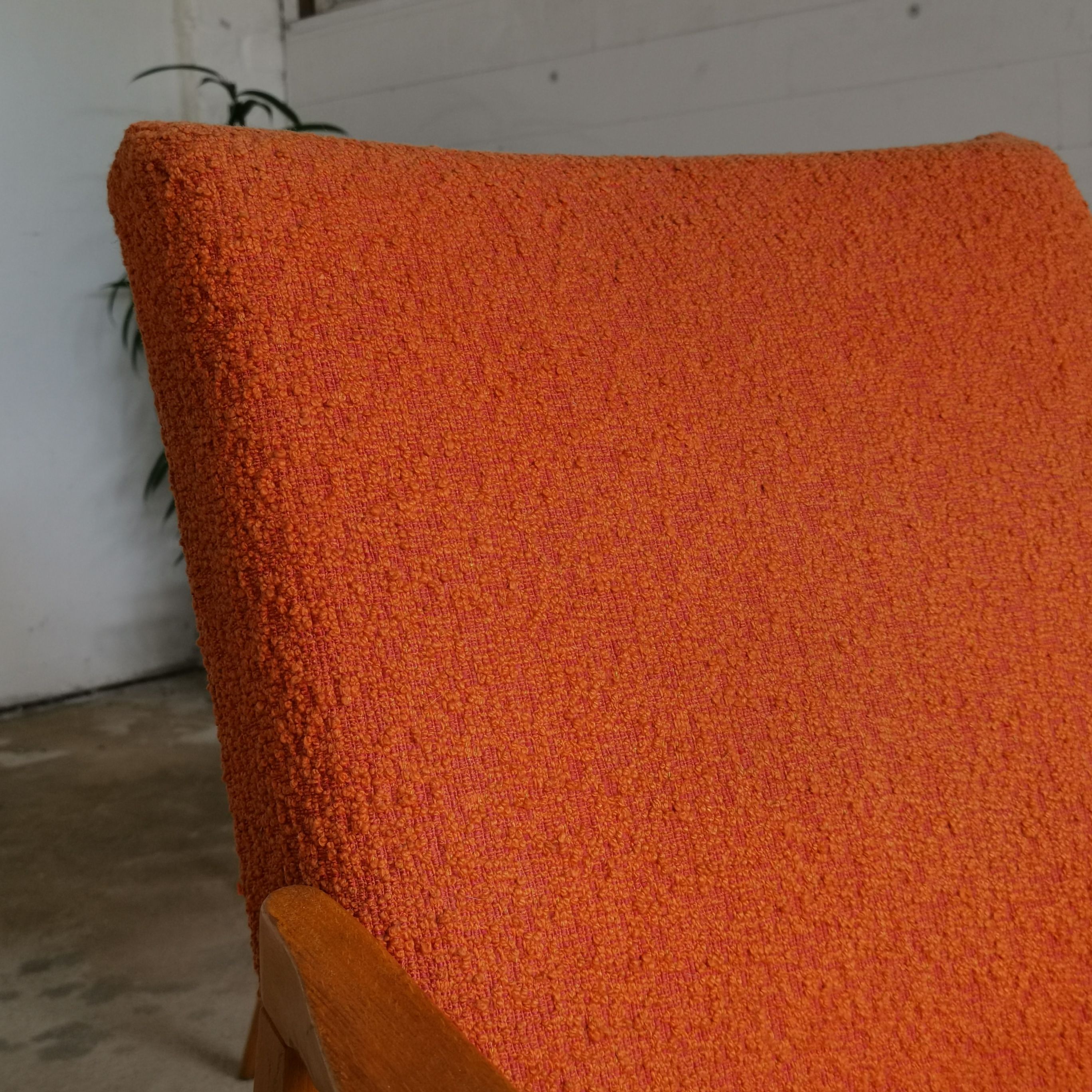 Pair of armchairs by Jiri Jiroutek for Interier Praha, orange color 1970
