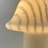 White glass Peill and Putzler mushroom table lamp XL