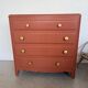 Commode vintage bois terra cotta art déco