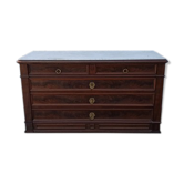 Commode ancienne plateau en marbre blanc