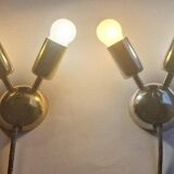 Set of Two Rare Midcentury Wall Lamps Drupol Sputnik, 1970s