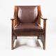 Wooden armchair with leather upholstery by Zbyněk Hřivnáč