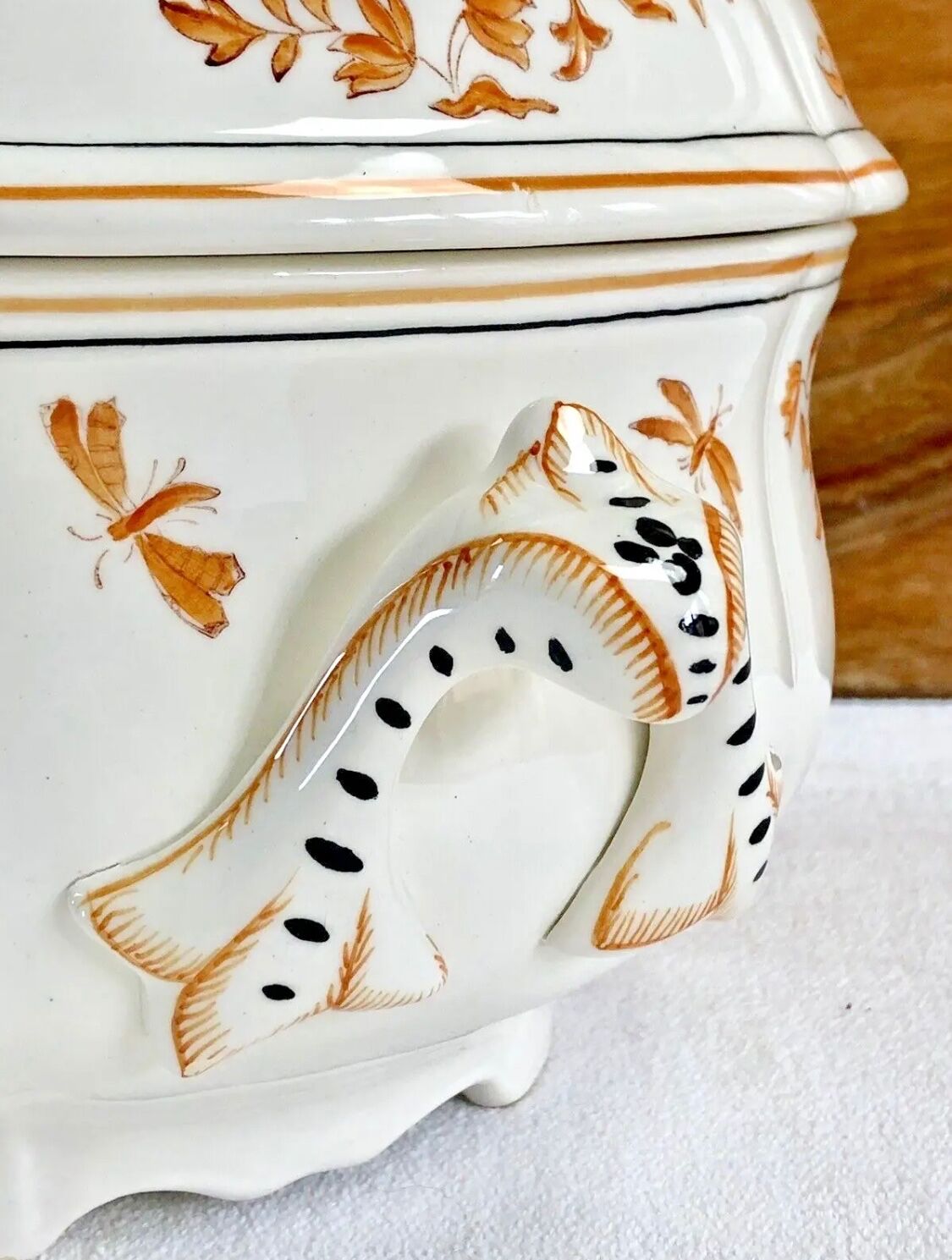 Ancienne soupière légumier Longchamp décor Moustiers  Olérys