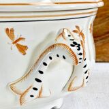 Old Longchamp vegetable soup tureen with Moustiers Olérys decor
