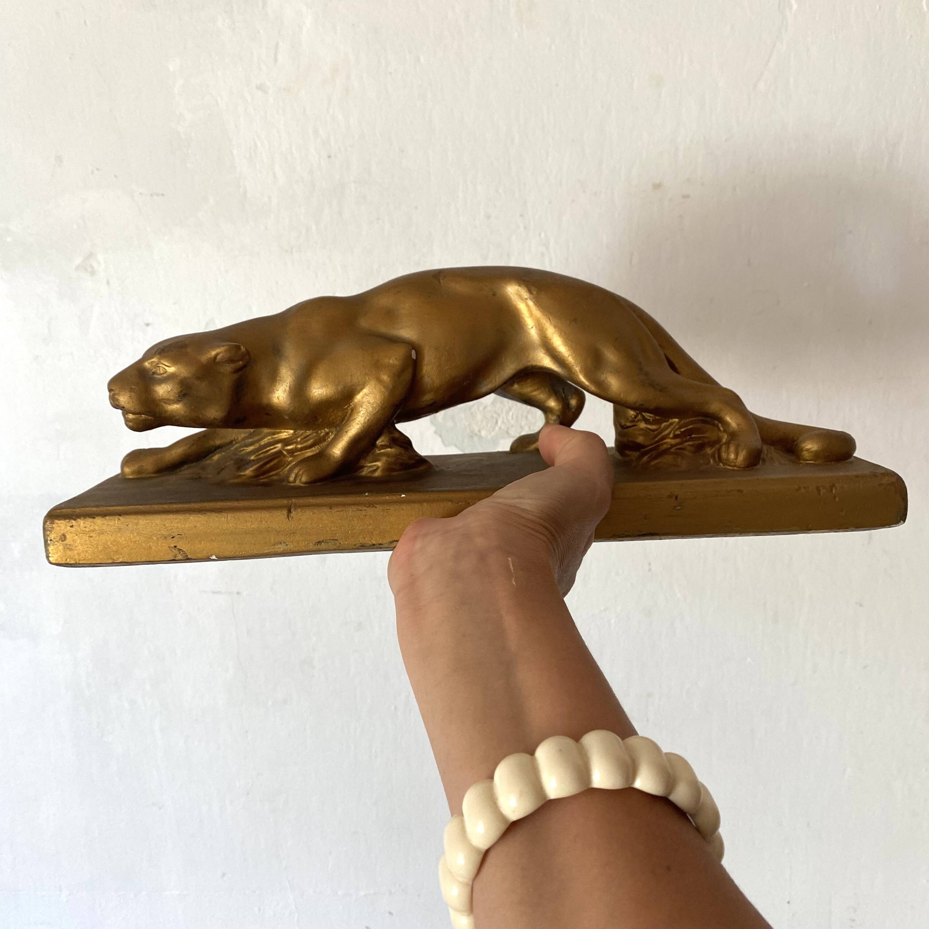 1950s gilded plaster panther