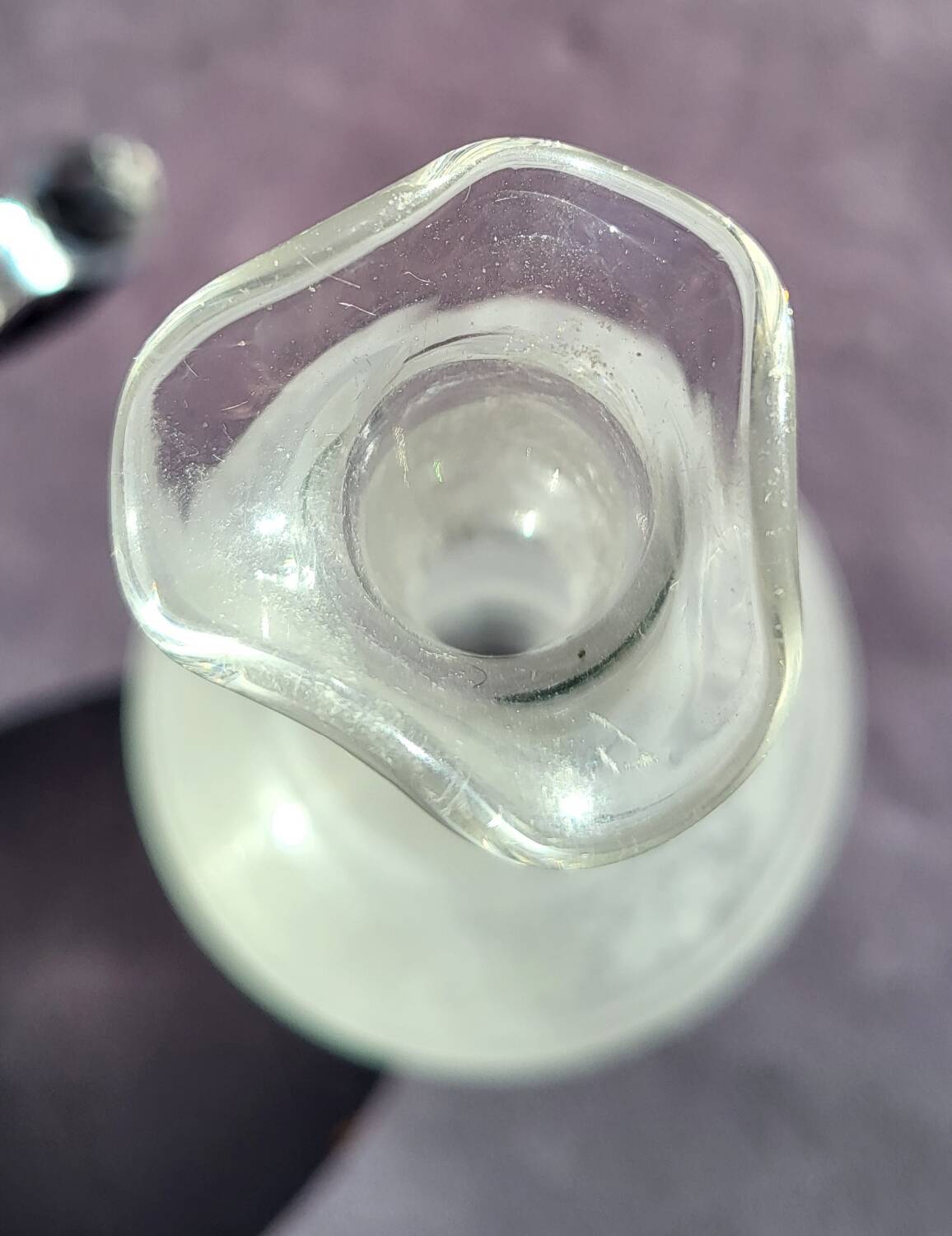 19th century muslin glass carafe