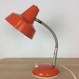 Vintage orange metal desk lamp