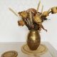 Hammered brass vase