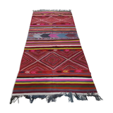 Multi-coloured kilim carpet - 250x130cm