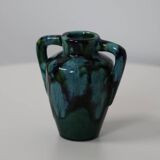 Small flamed stoneware vase