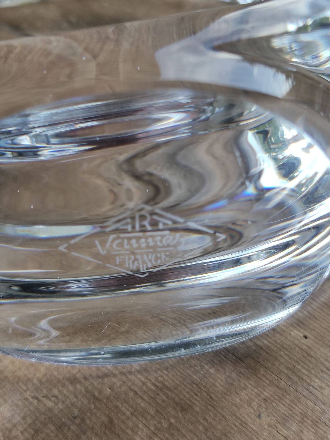 Vannes crystal candle holder - vintage