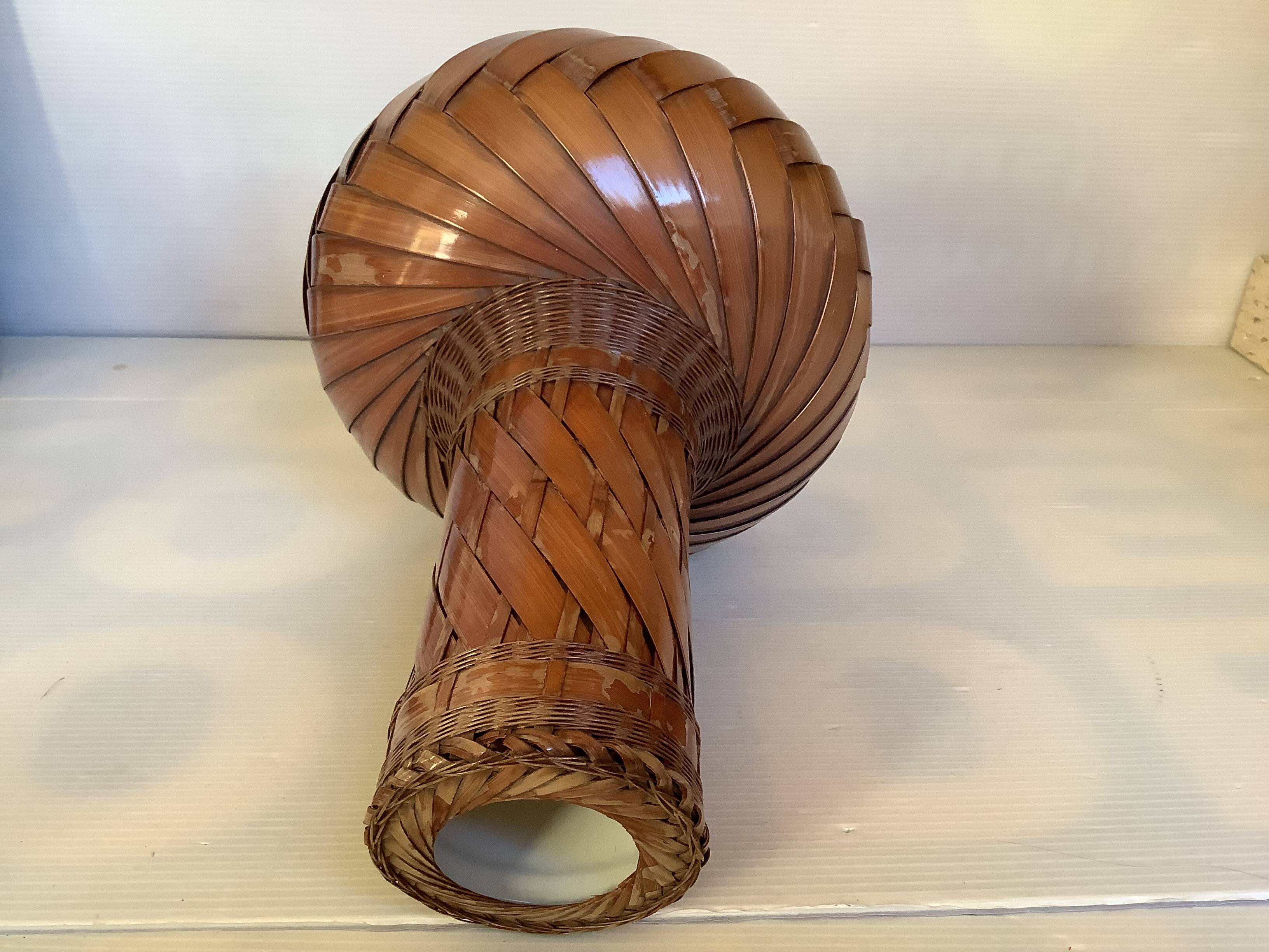 Large bamboo ikebana vase