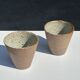 Set of 2 cups / mug Indonesian ceramic (matte brown)