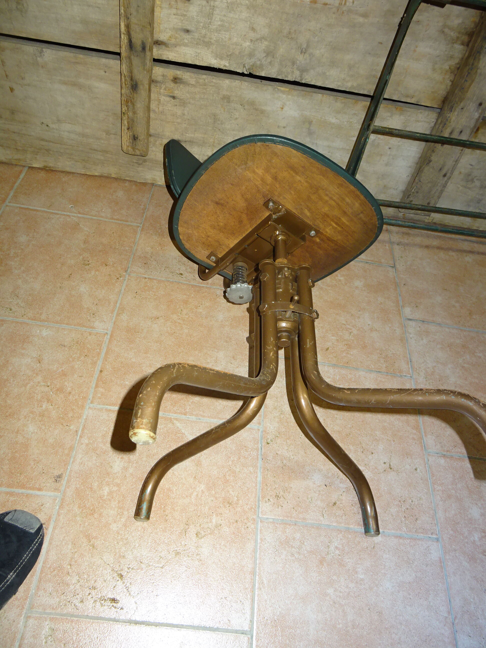 an industrial chair