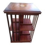 Mahogany rotating bookcase