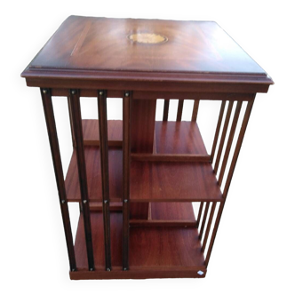 Mahogany revolving bookcase